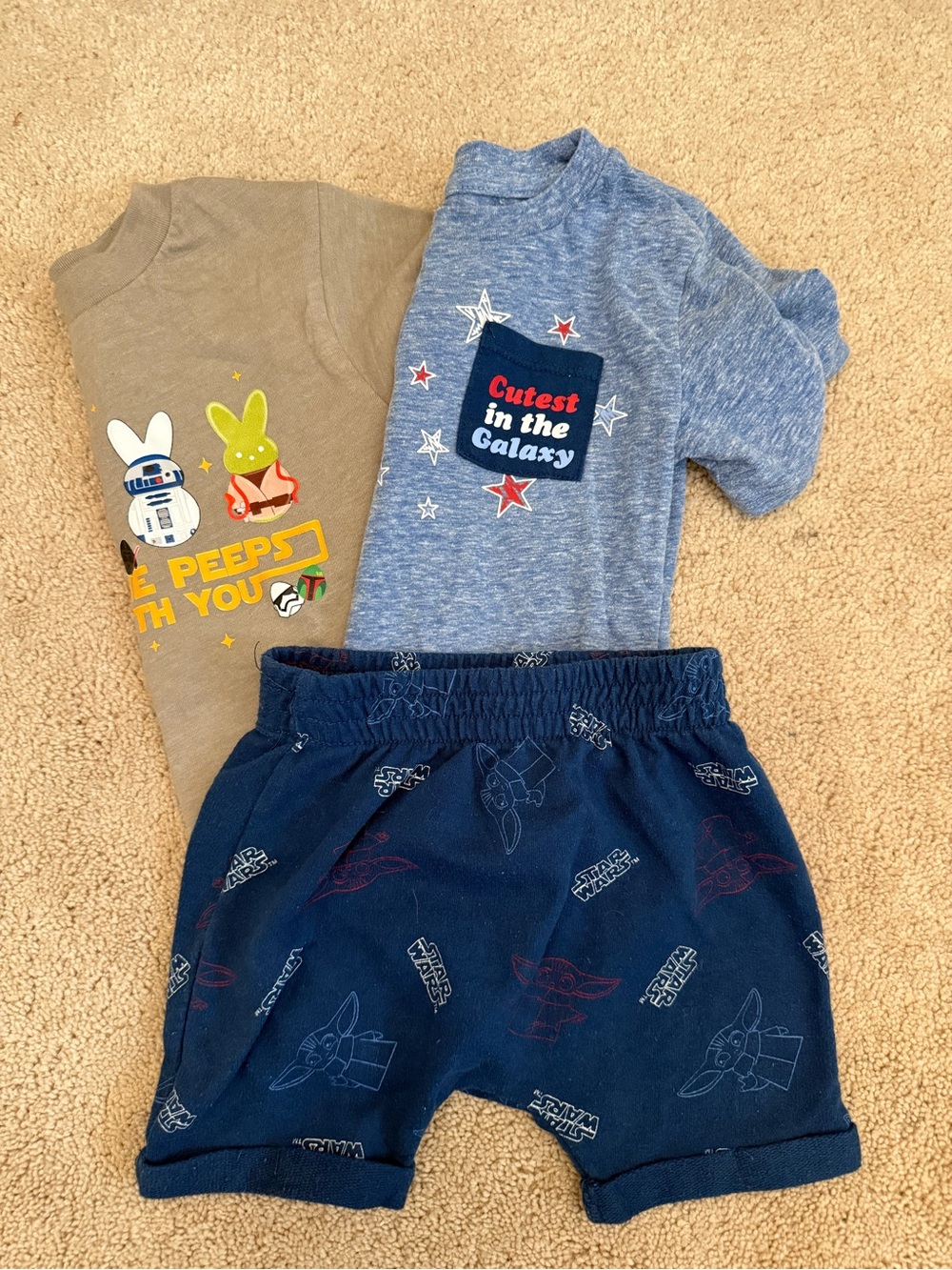 MAD Engine Blue & Gray Star Wars Baby Yoda Matching Set